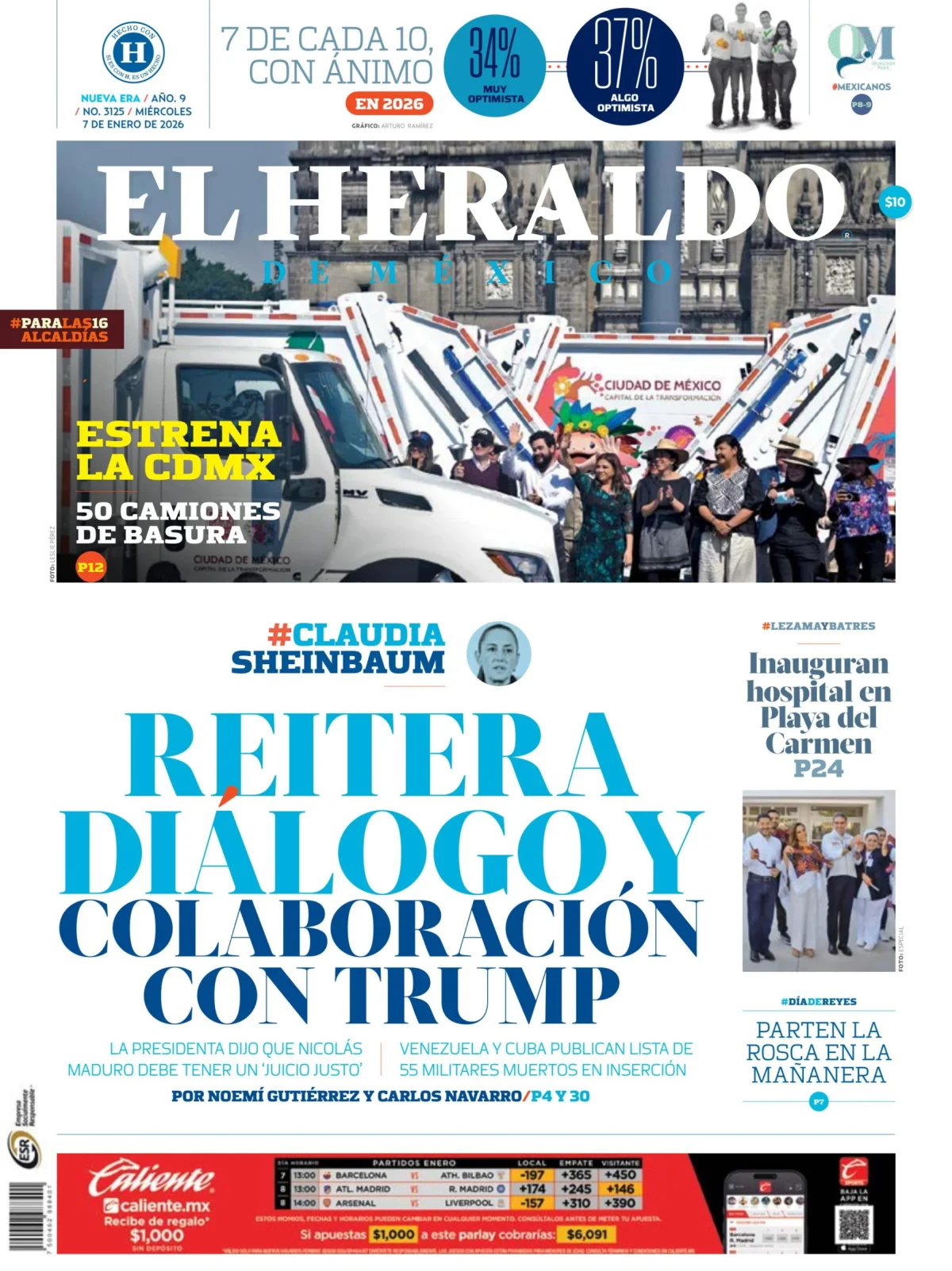 Portada de El Heraldo de Mexico
