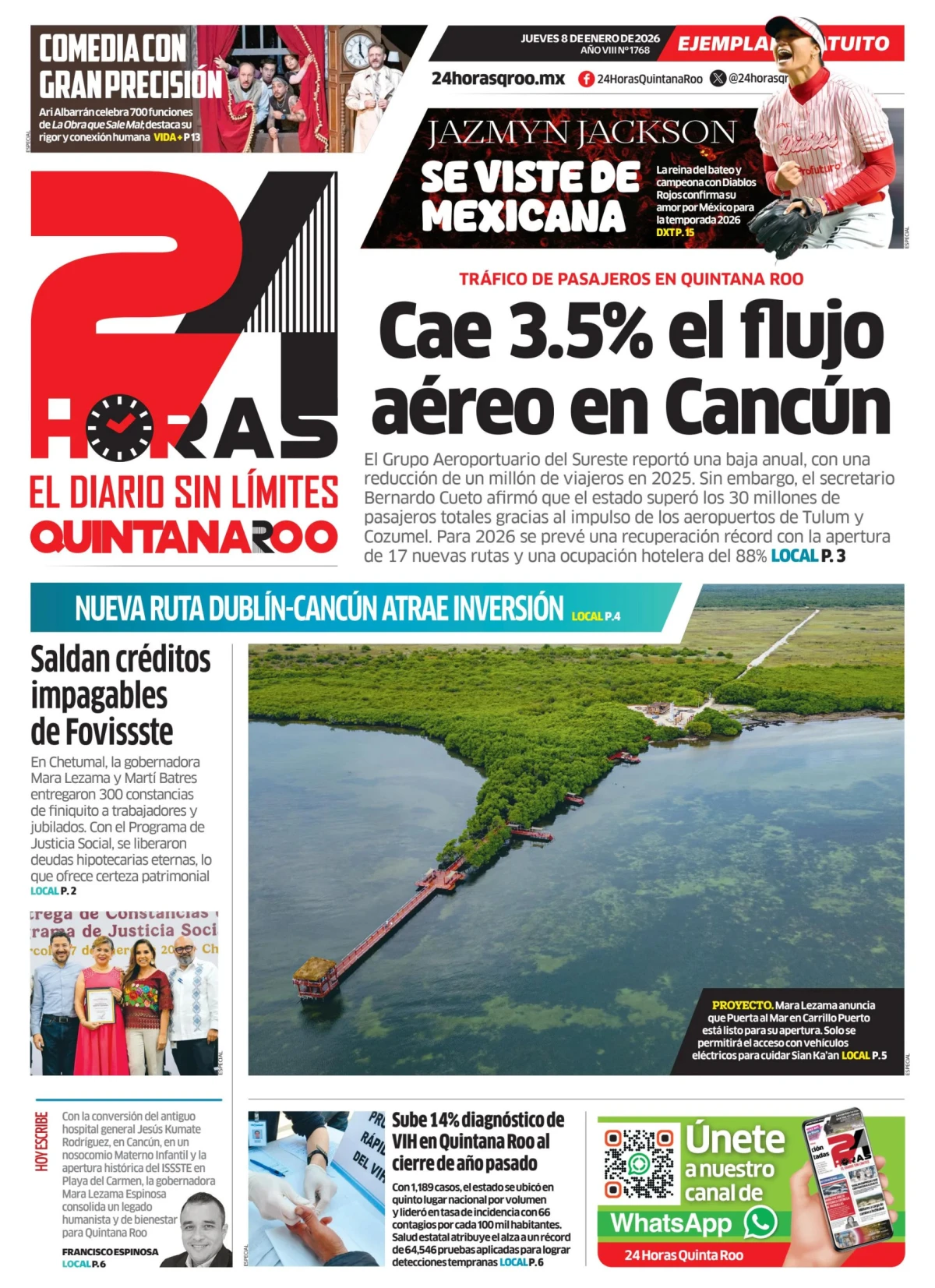 Portada de 24 Horas Quintana Roo