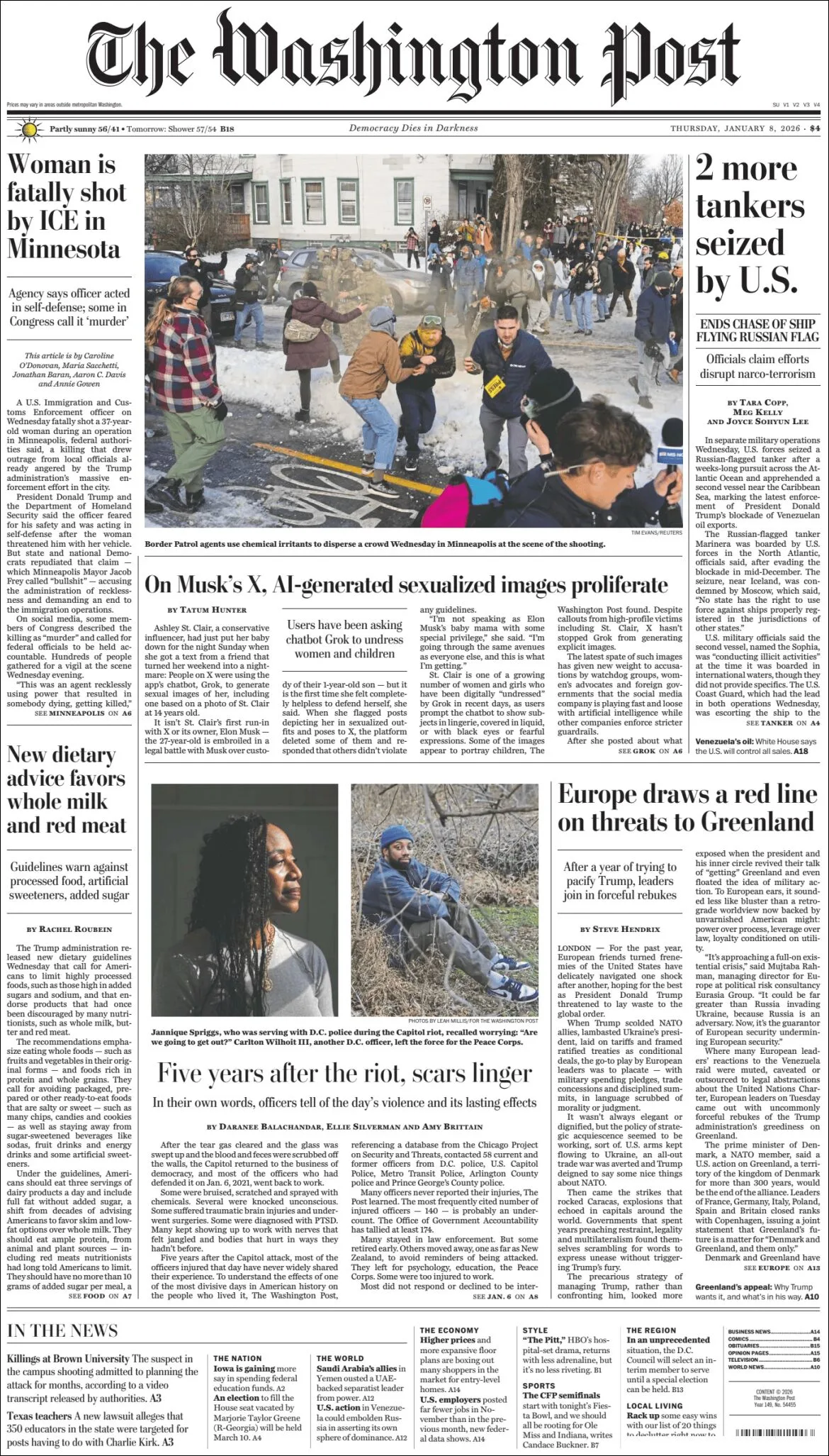Portada de The Washington Post