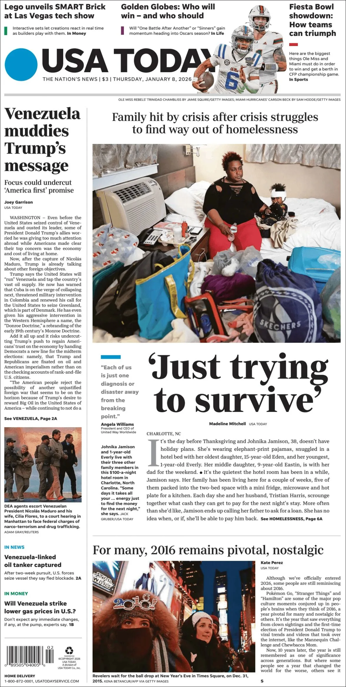 Portada de Usa Today