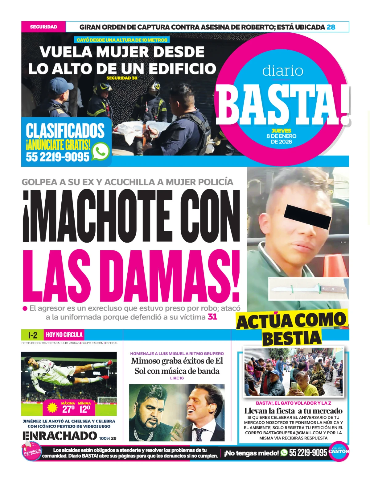 Portada de Basta! (contraportada)