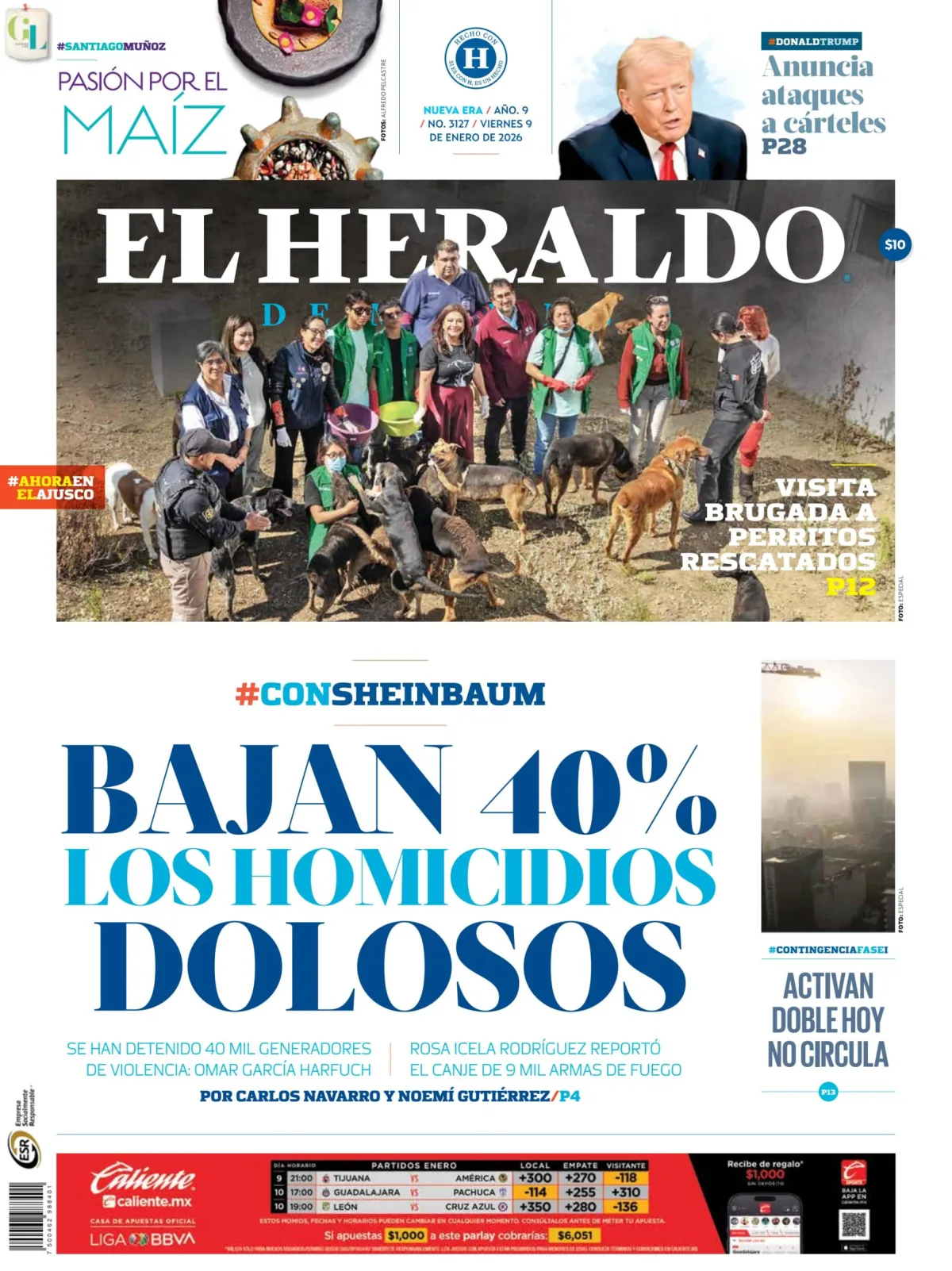 Portada de El Heraldo de Mexico