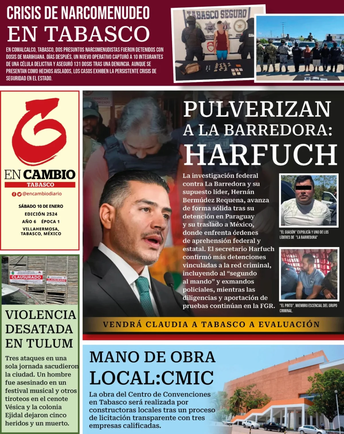 Portada de En Cambio - Tabasco (contraportada)