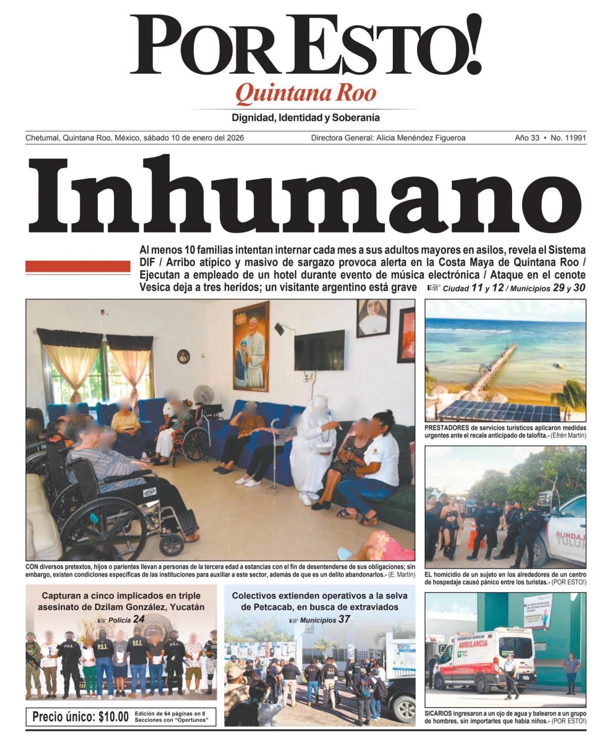 Portada de Por Esto (quintana Roo Chetumal)