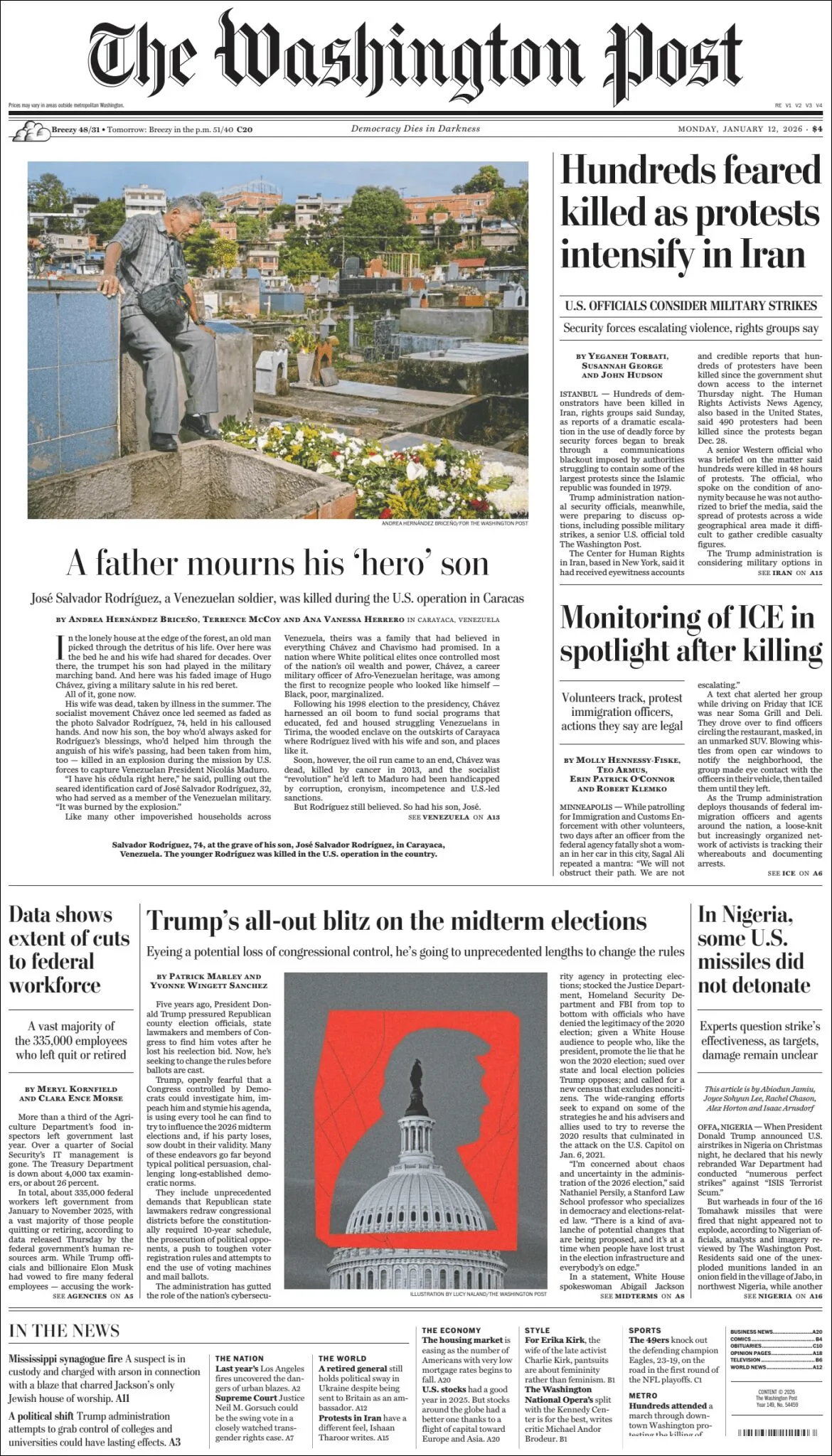Portada de The Washington Post