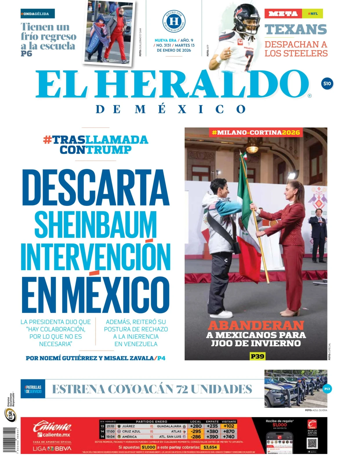 Portada de El Heraldo de Mexico