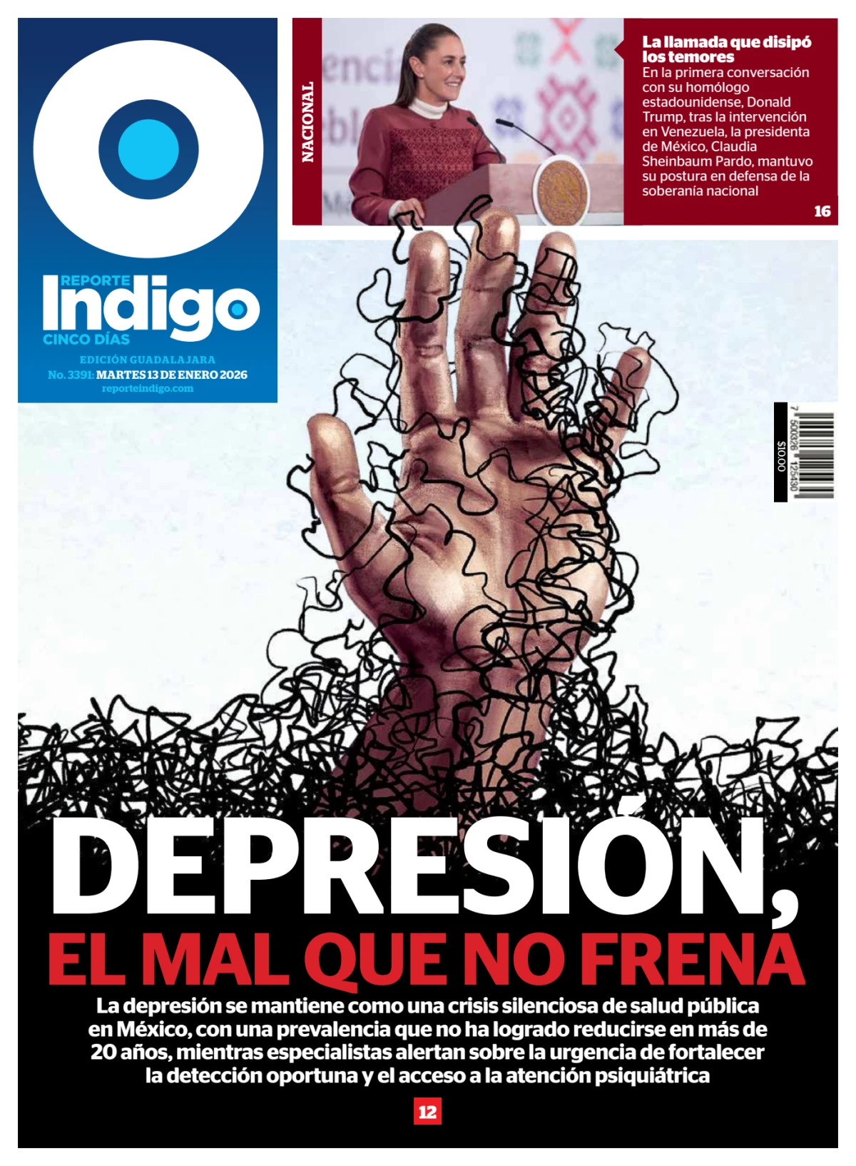 Portada de Reporte Indigo Guadalajara del martes, 13 de enero de 2026