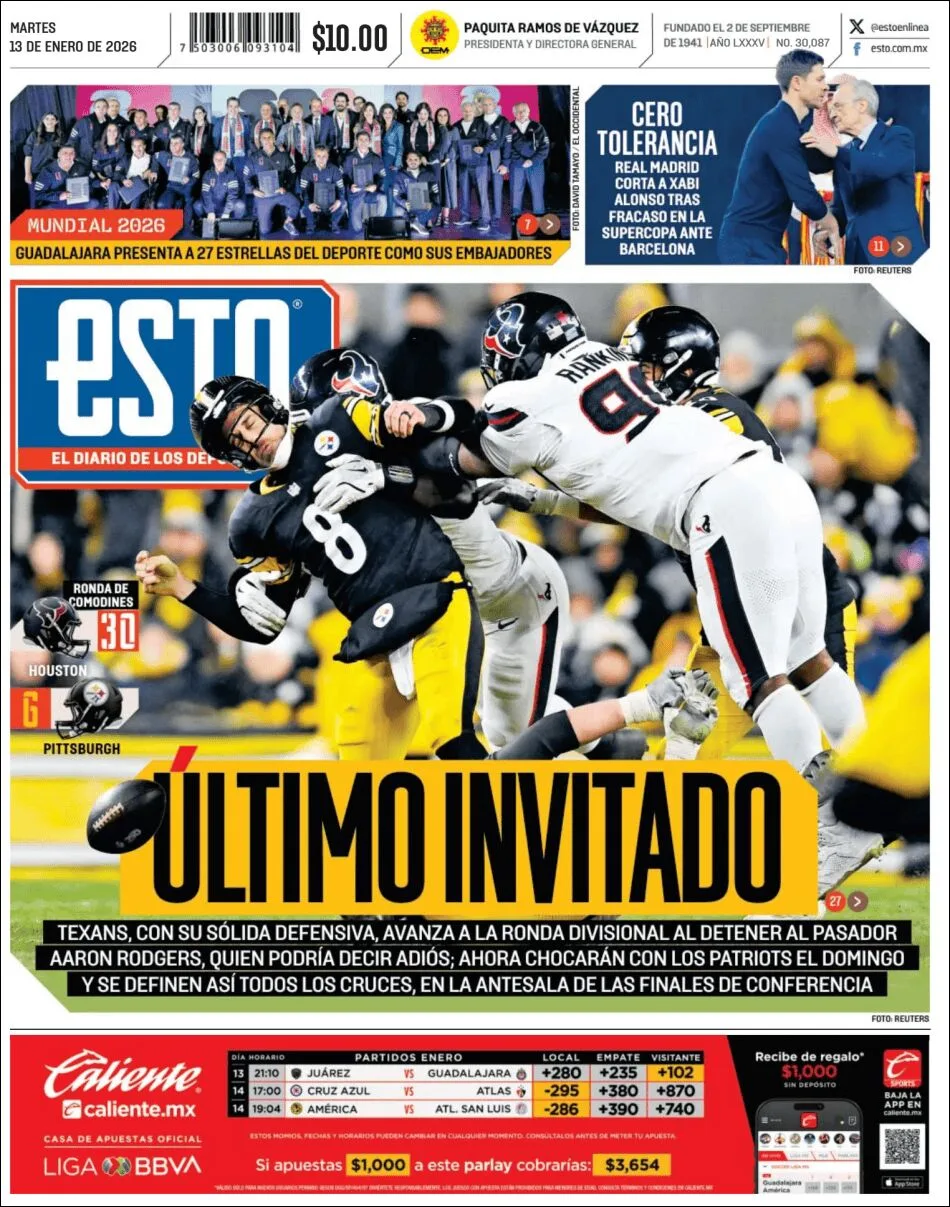 Portada de Esto del martes, 13 de enero de 2026
