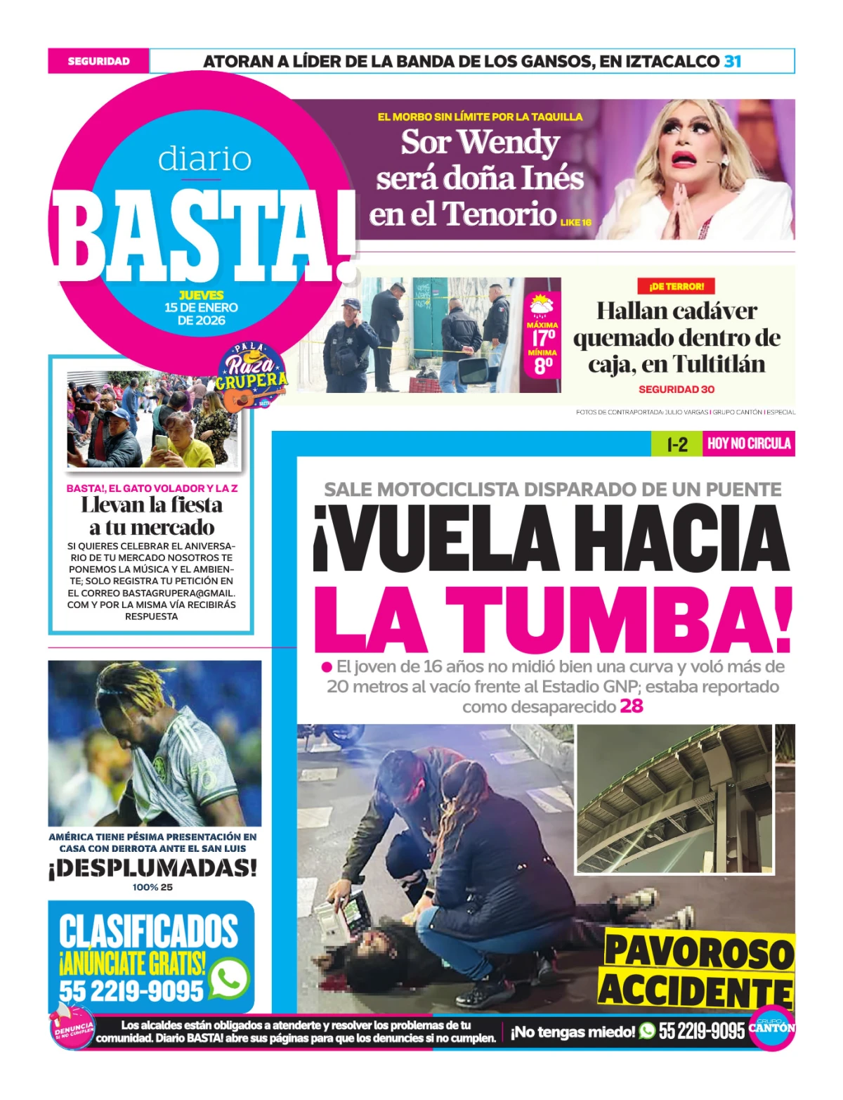 Portada de Basta! (contraportada)