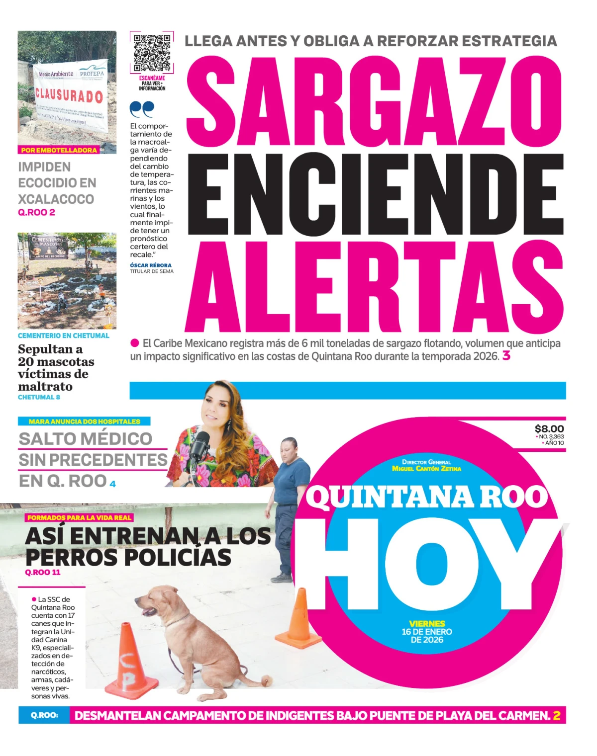 Portada de Quintana Roo Hoy (portada)