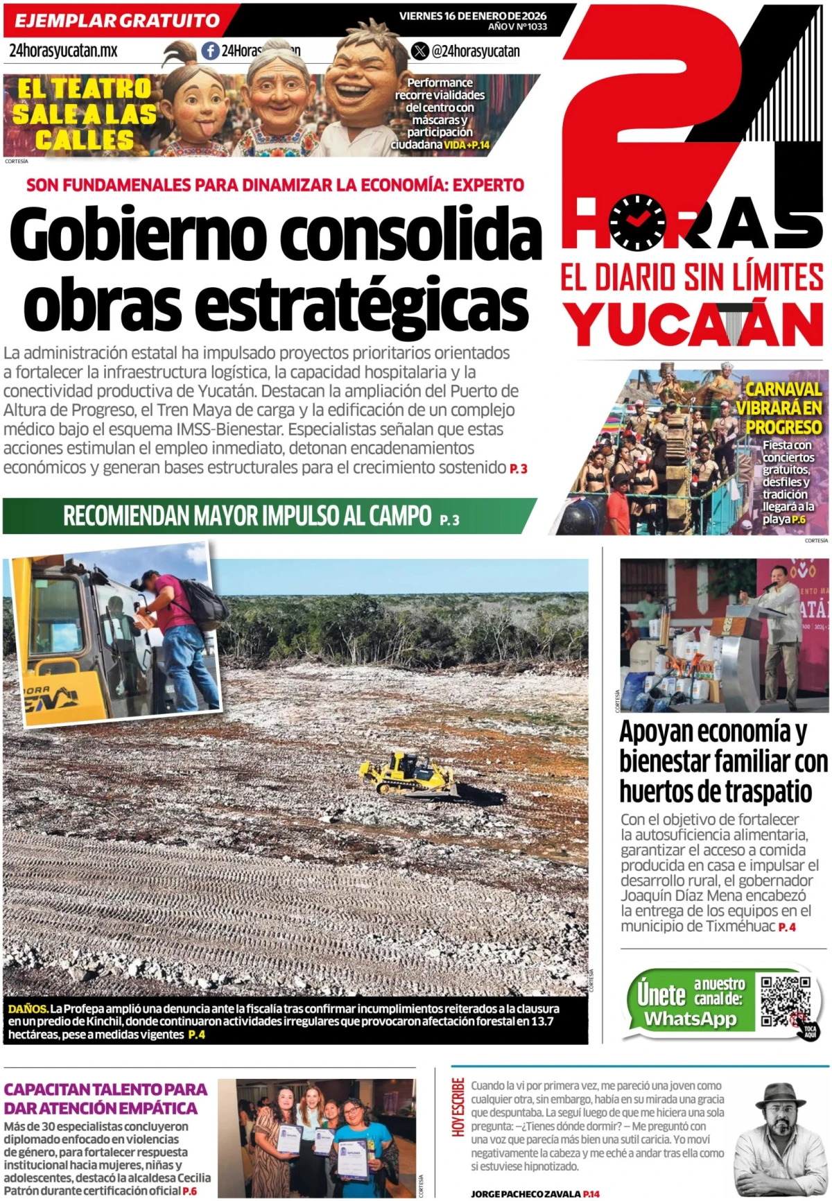 Portada de 24 Horas Yucatan