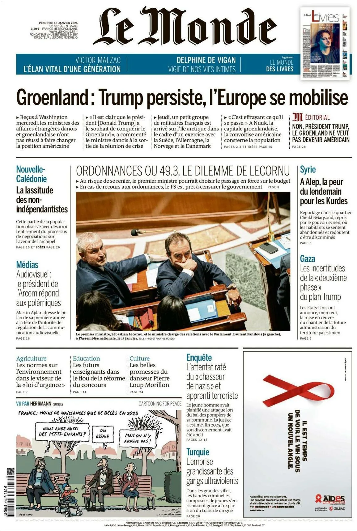 Portada de Le Monde