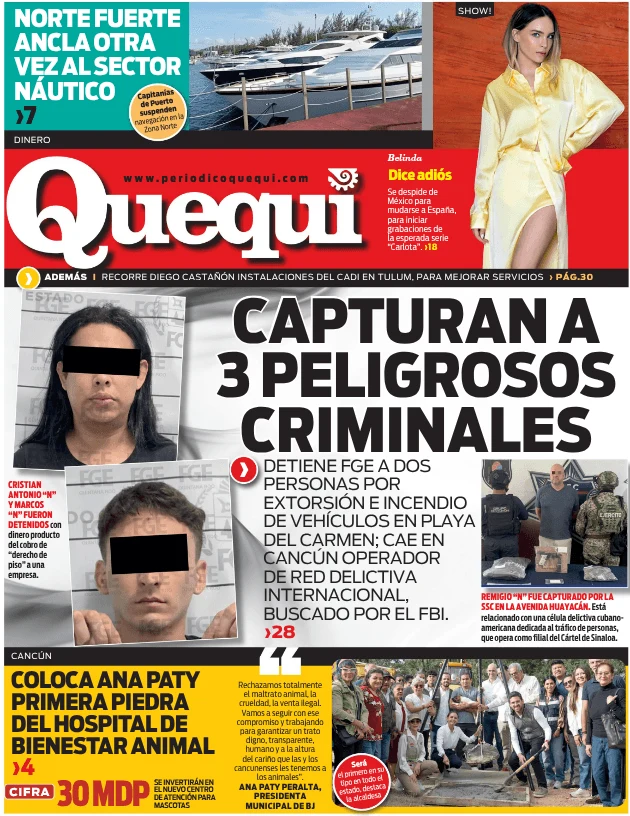 Portada de Quequi (contraportada) del viernes, 16 de enero de 2026