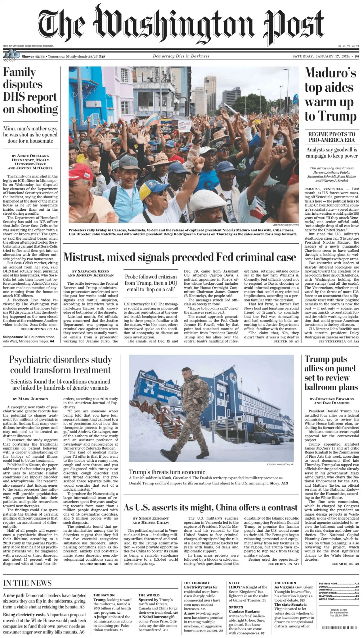 Portada de The Washington Post