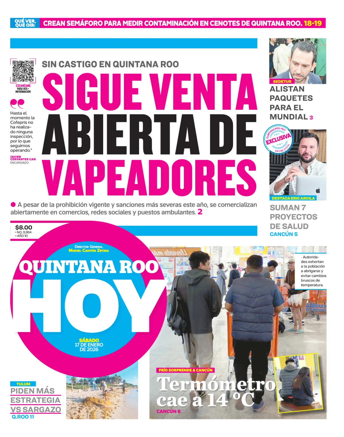 Portada de Quintana Roo Hoy (portada)