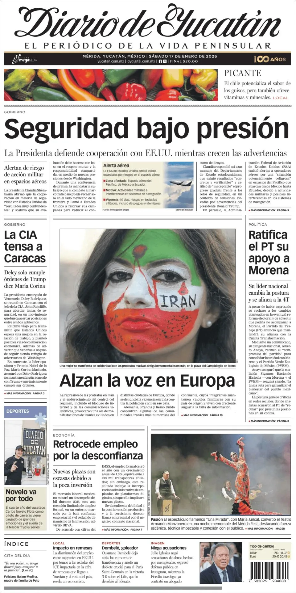Portada de Diario de Yucatán