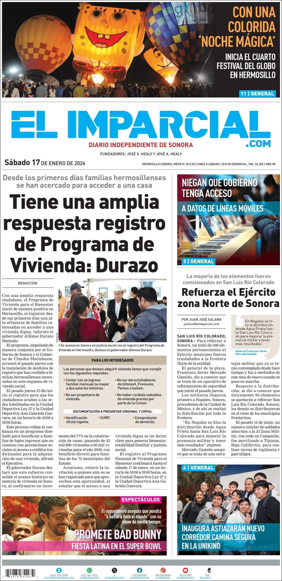 Portada de El Imparcial