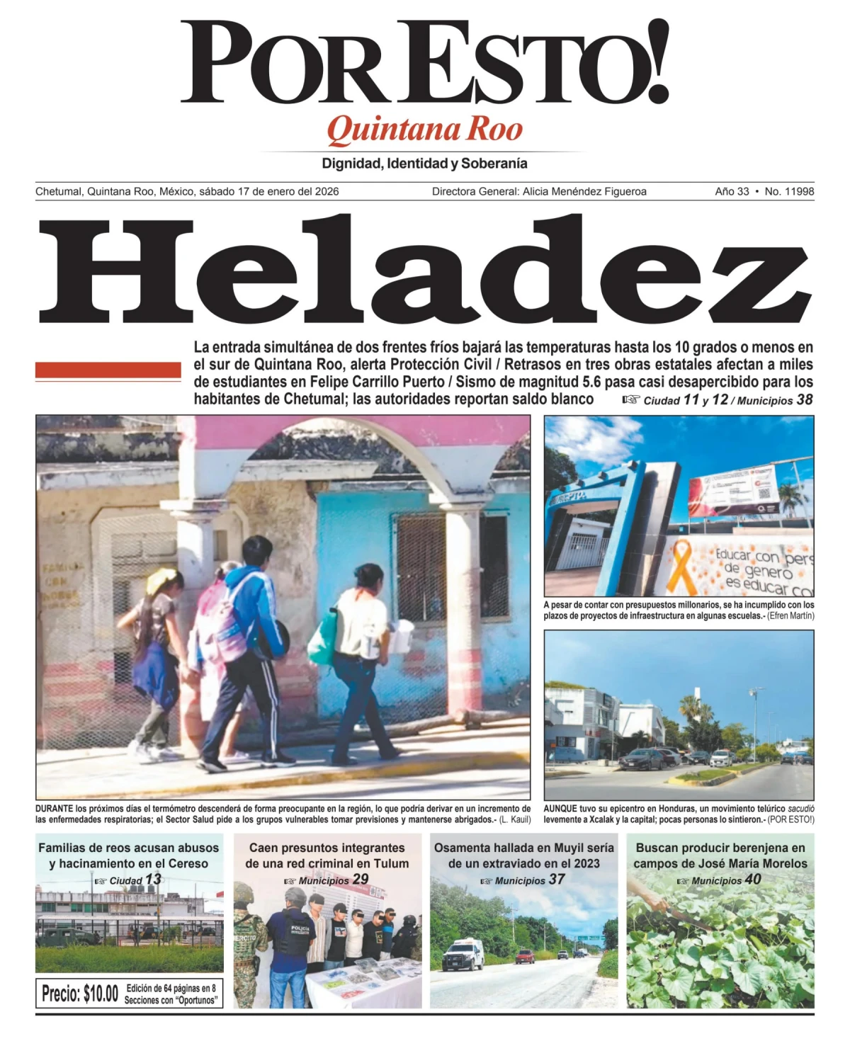 Portada de Por Esto (quintana Roo Chetumal)
