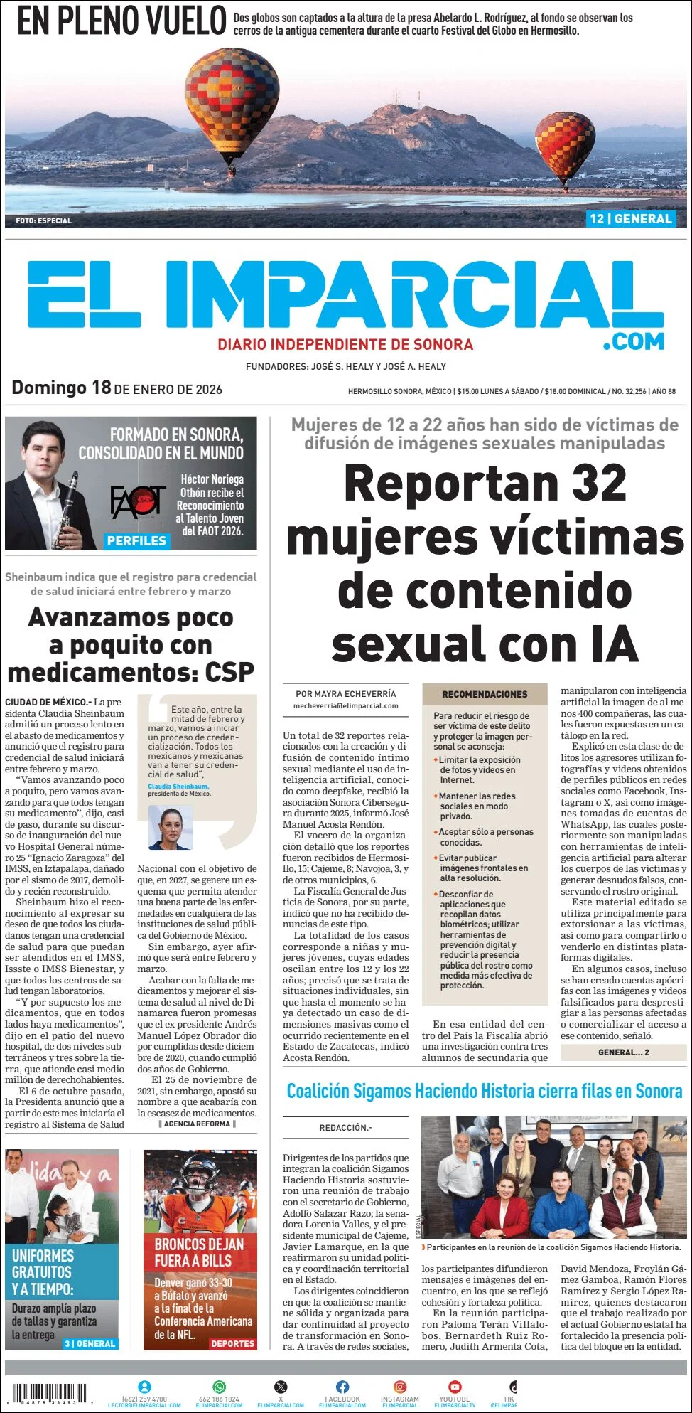 Portada de El Imparcial