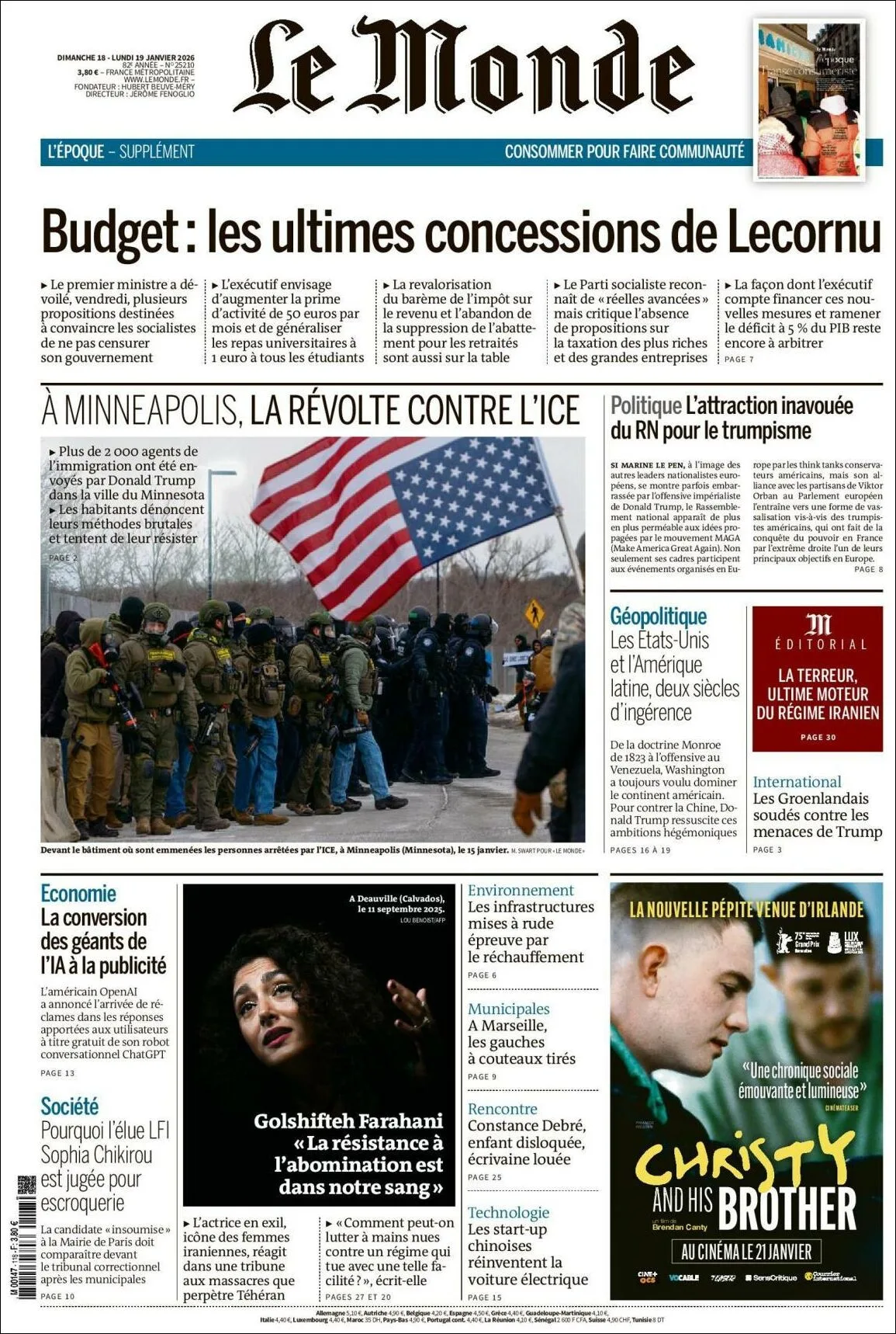 Portada de Le Monde