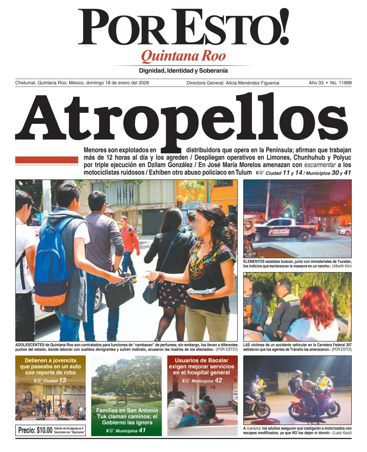 Portada de Por Esto (quintana Roo Chetumal)