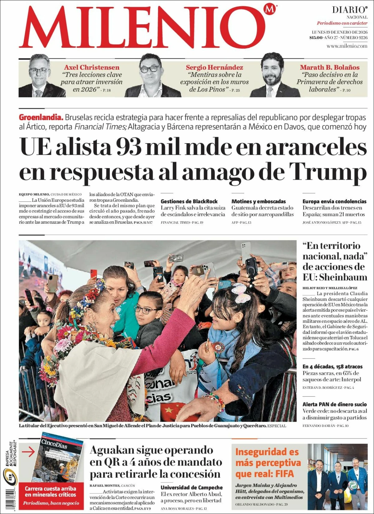 Portada de Milenio