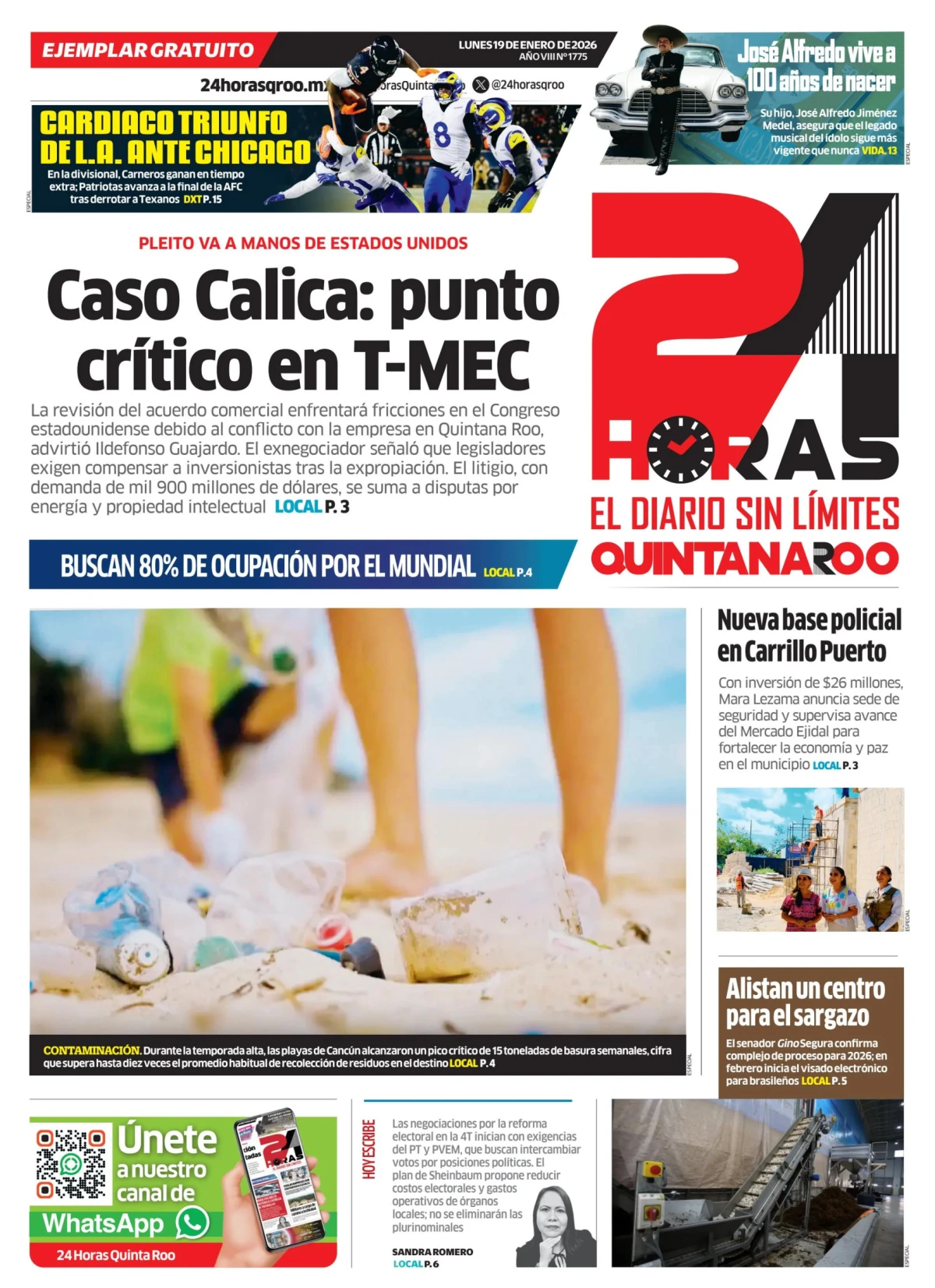 Portada de 24 Horas Quintana Roo