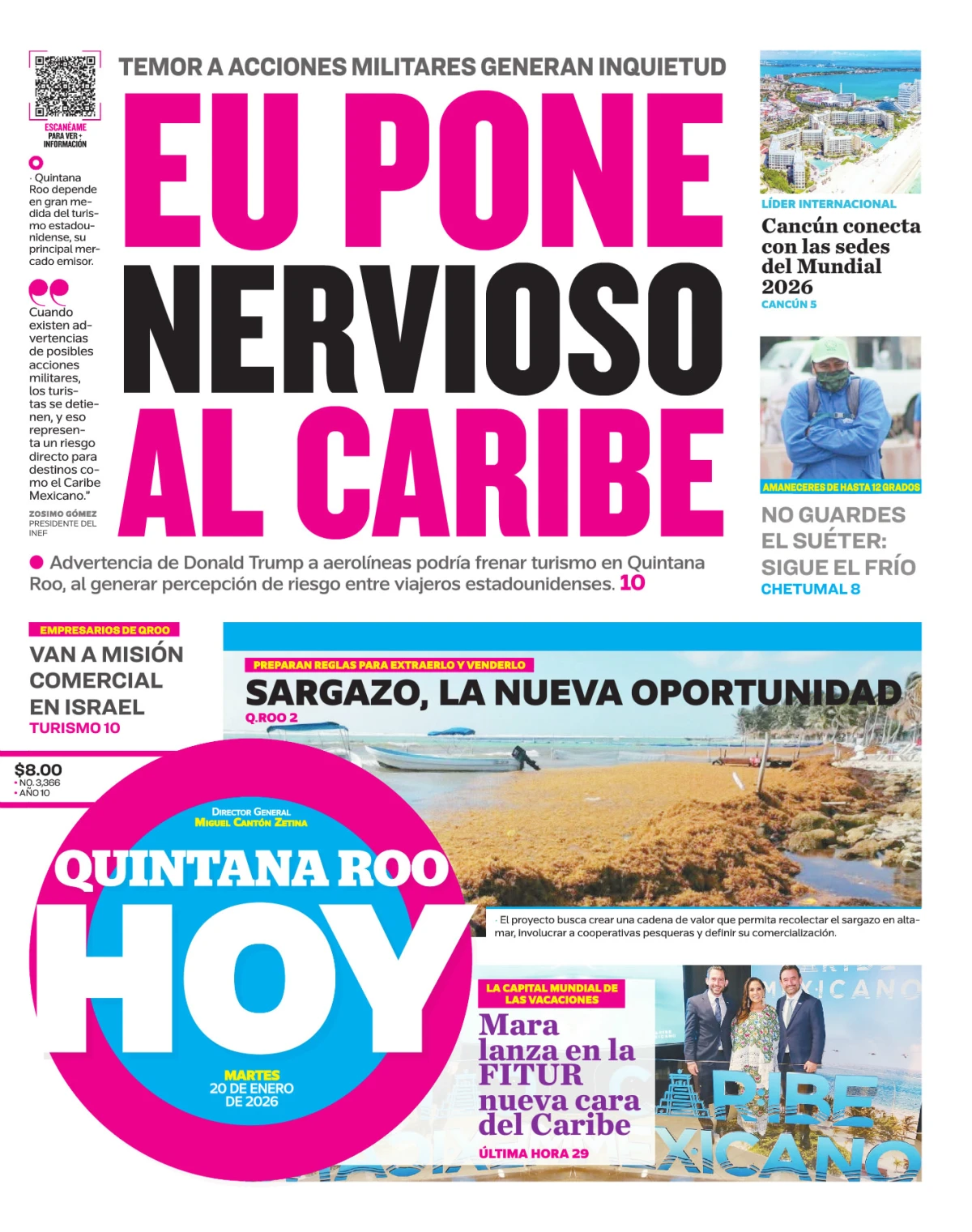 Portada de Quintana Roo Hoy (portada)