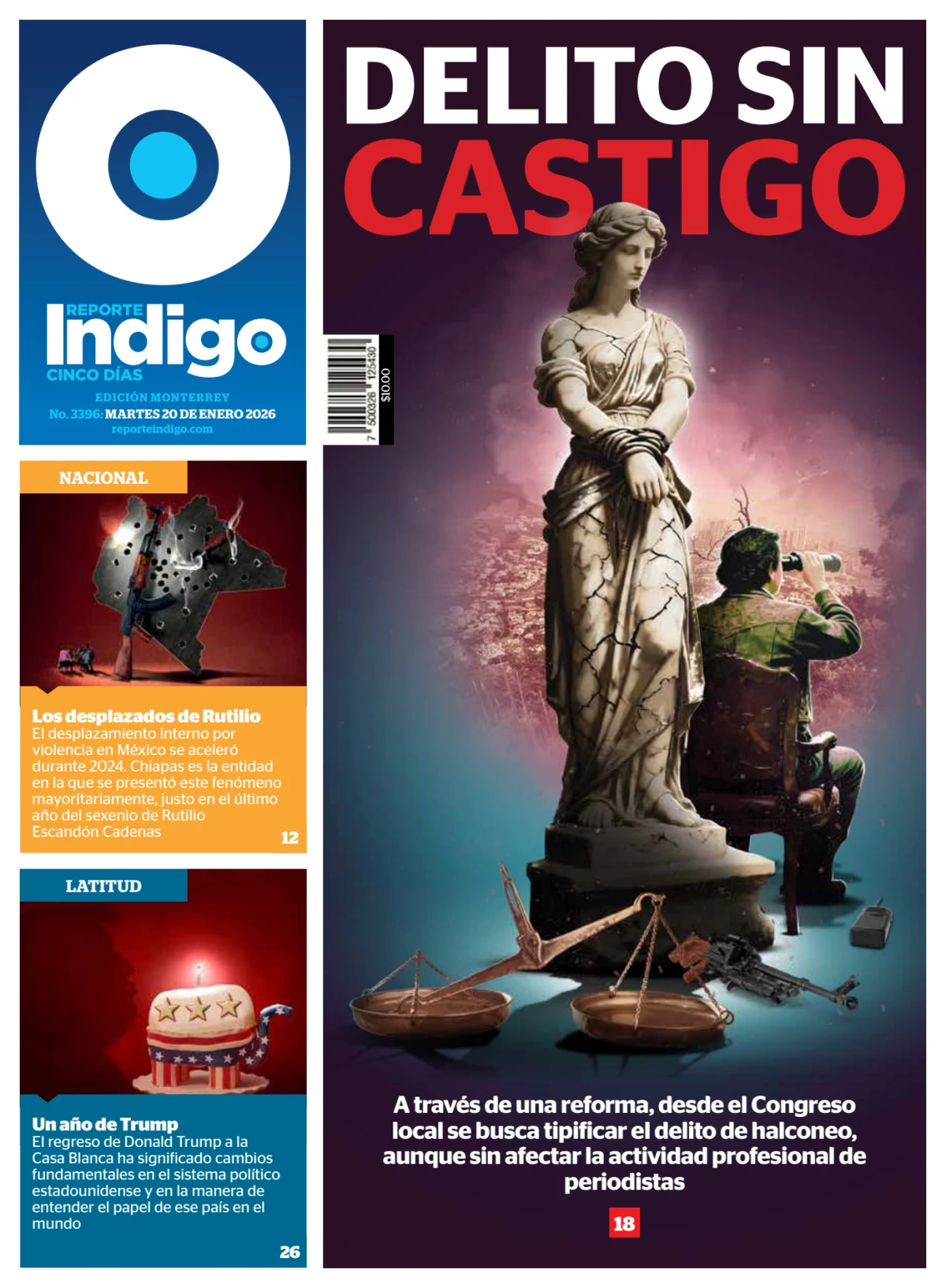 Portada de Reporte Indigo Monterrey del martes, 20 de enero de 2026