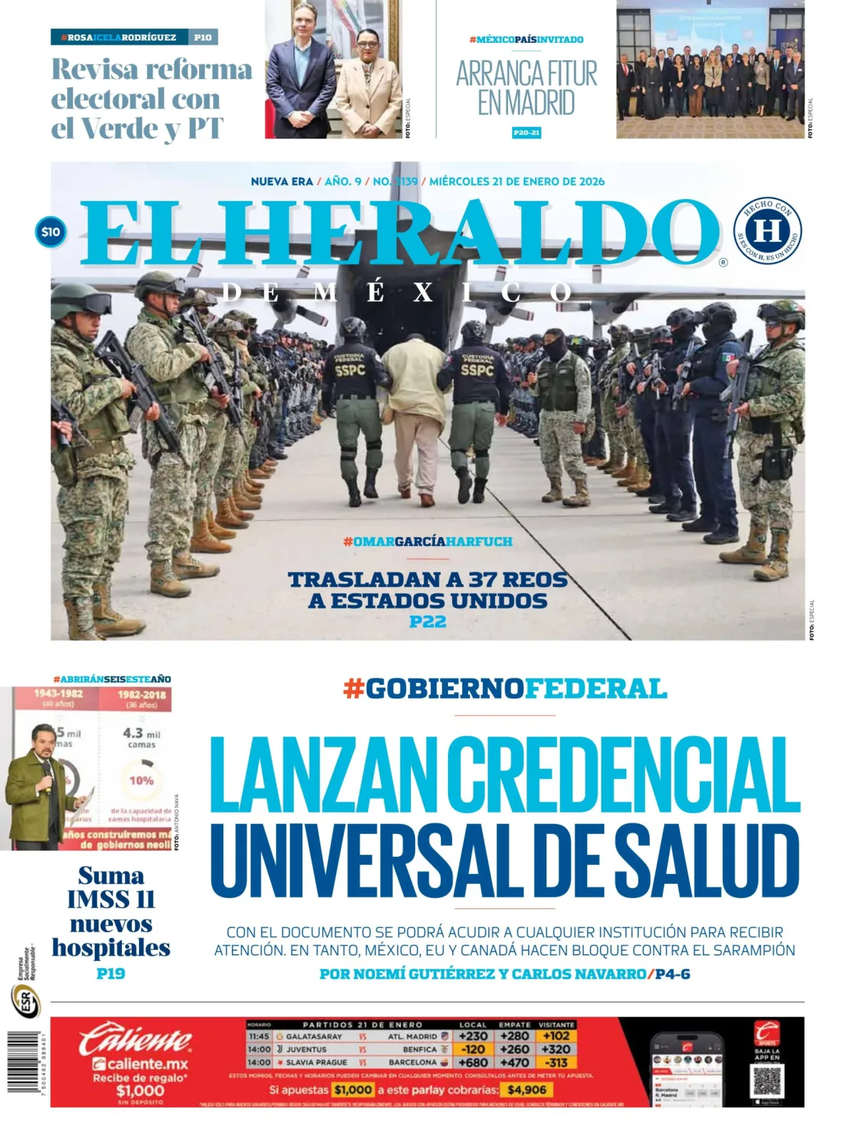 Portada de El Heraldo de Mexico