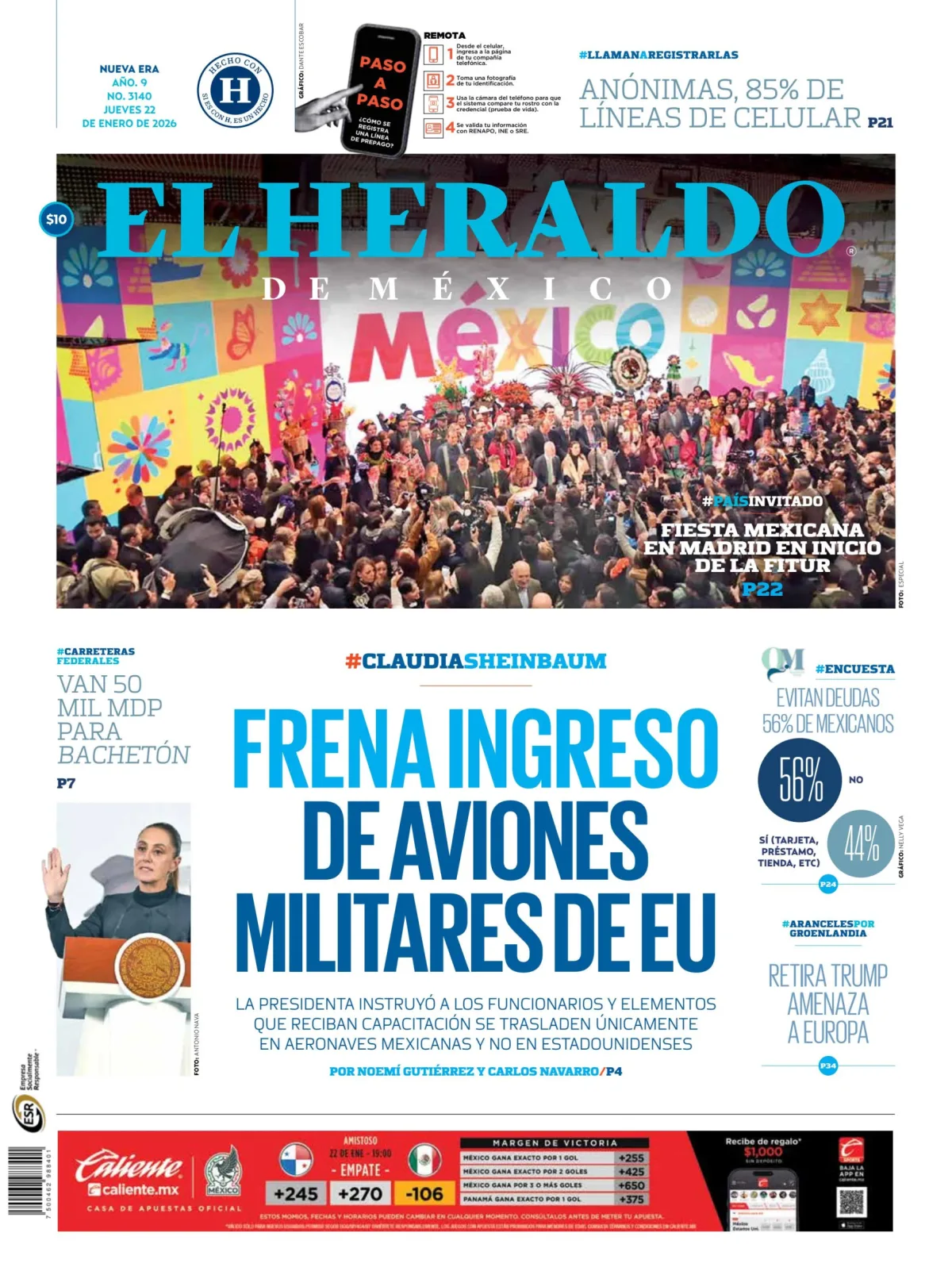 Portada de El Heraldo de Mexico