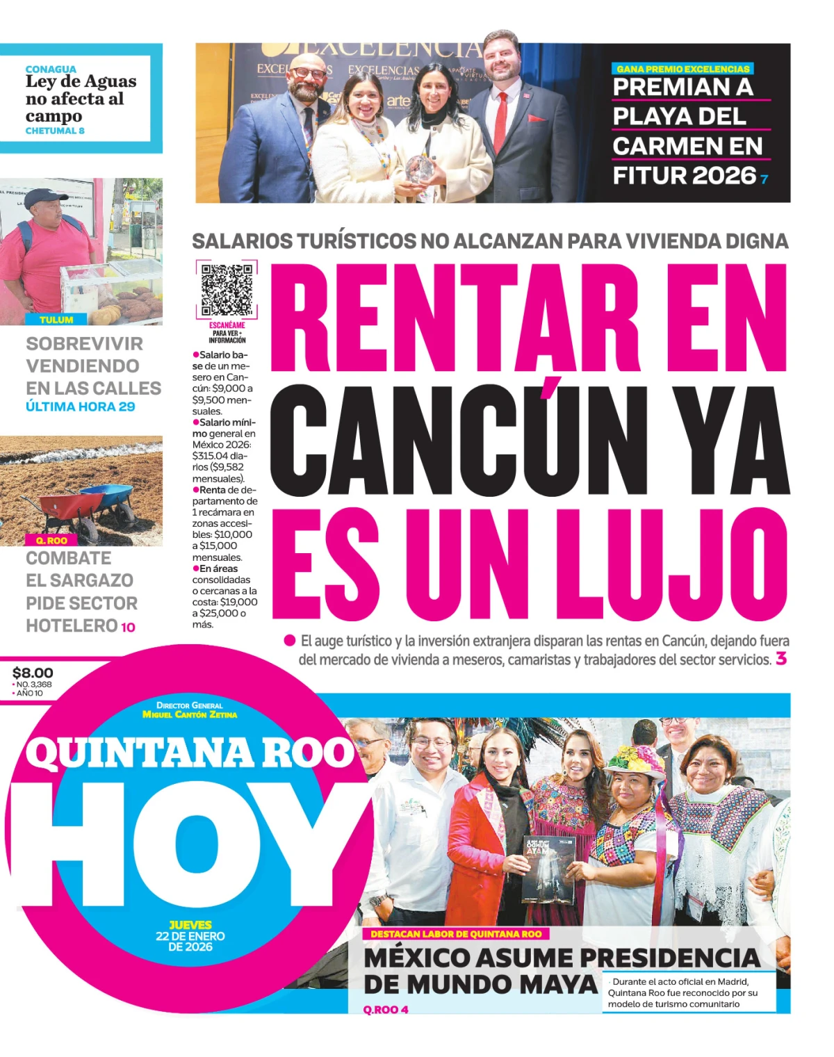 Portada de Quintana Roo Hoy (portada)