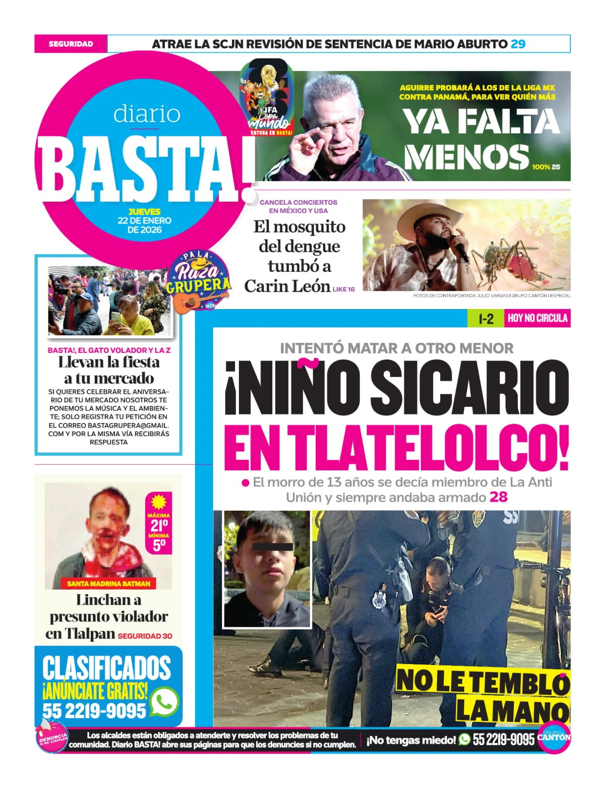 Portada de Basta! (contraportada)