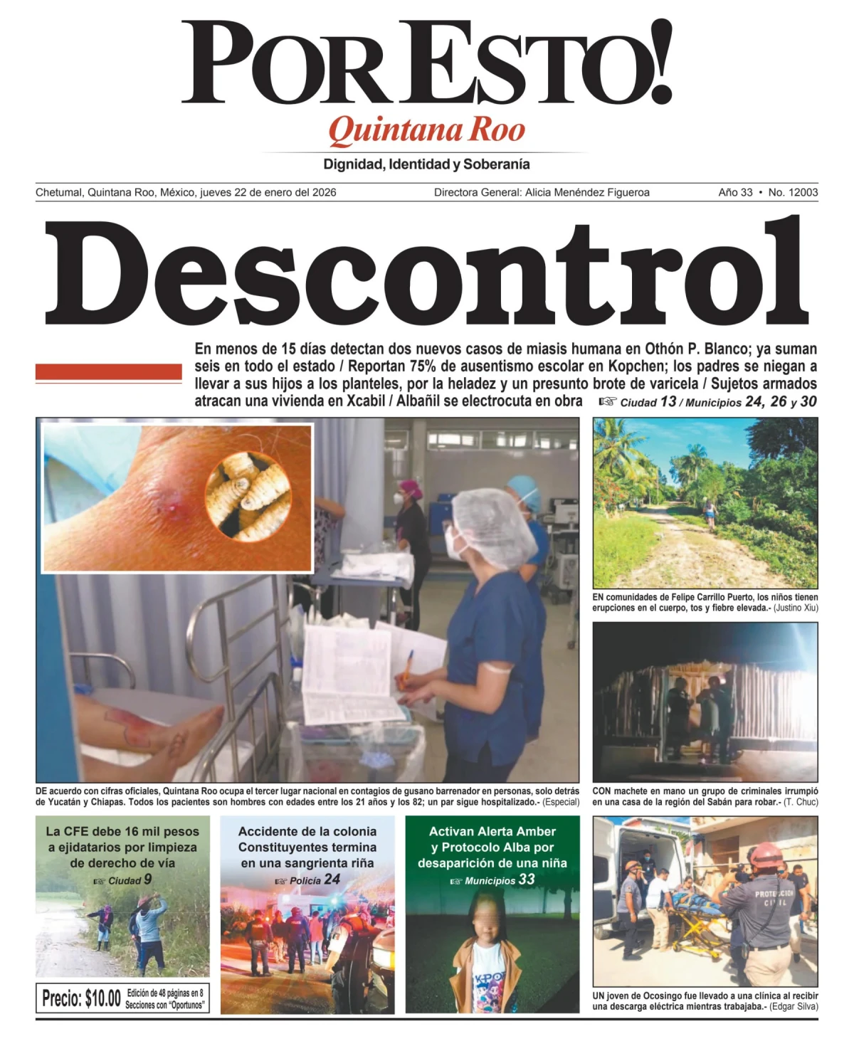 Portada de Por Esto (quintana Roo Chetumal)