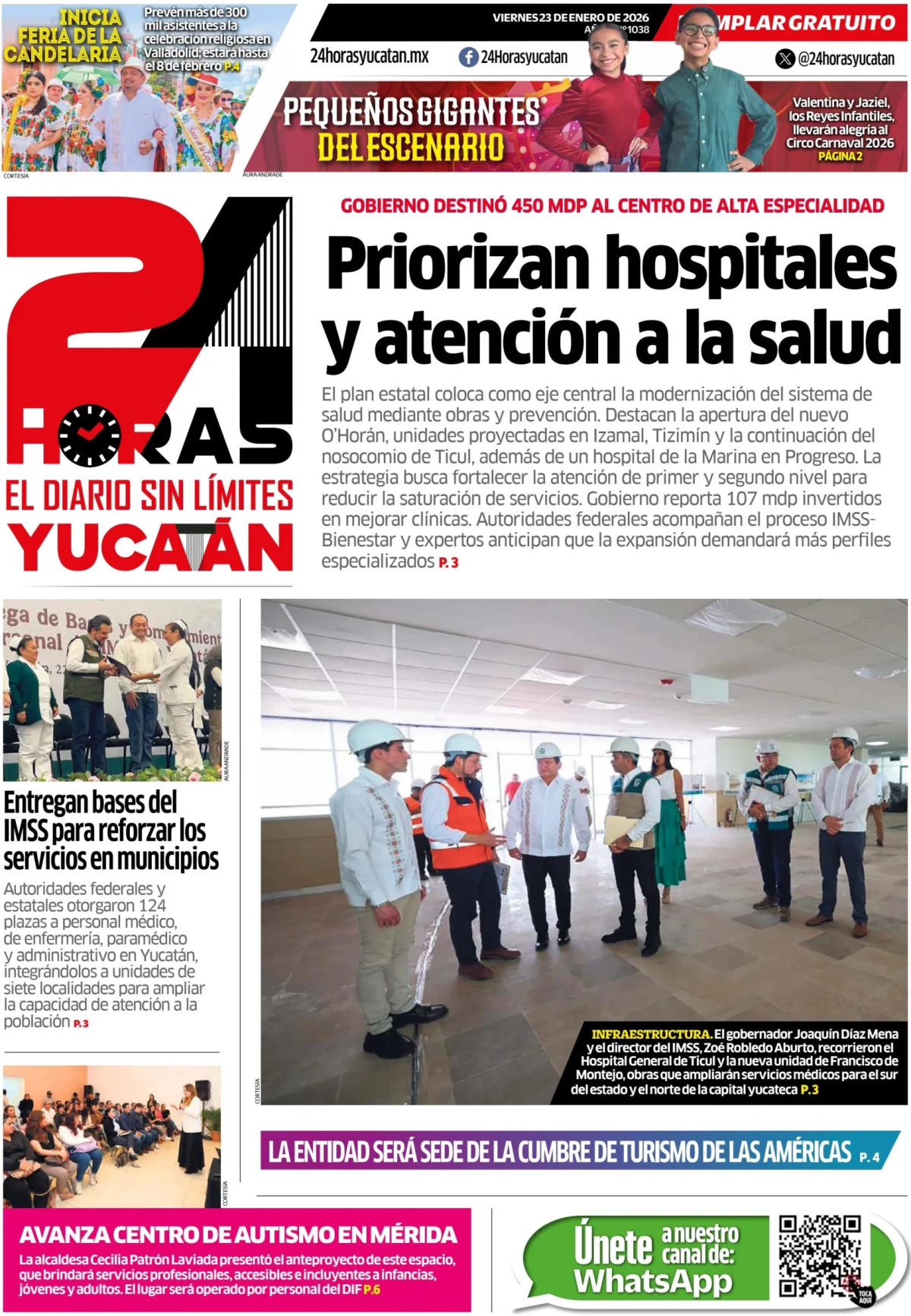 Portada de 24 Horas Yucatan