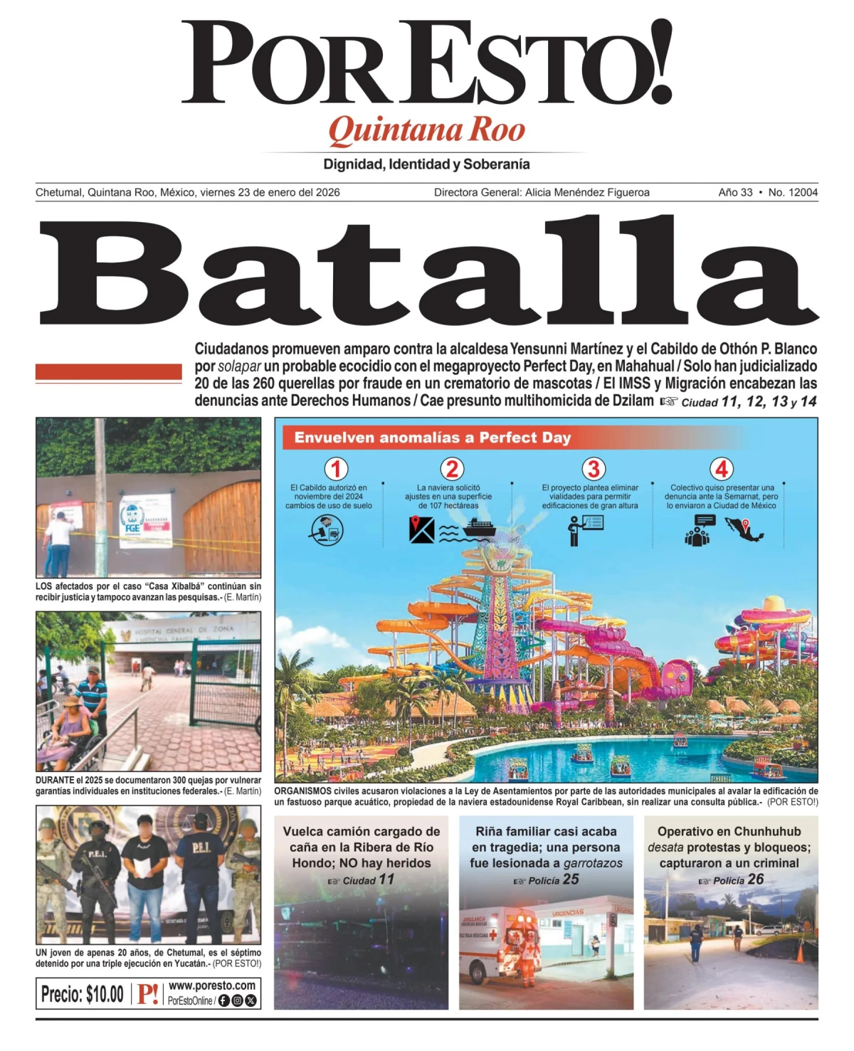 Portada de Por Esto (quintana Roo Chetumal)