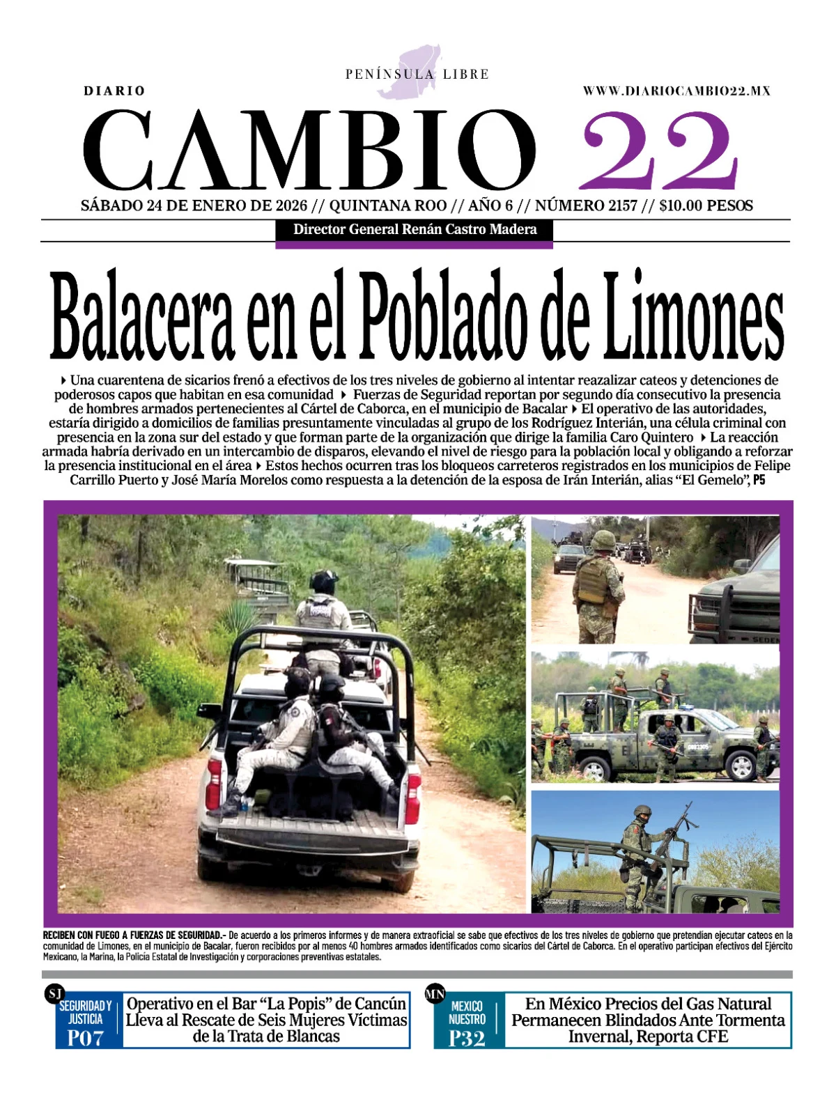 Portada de Diario Cambio 22 (portada)