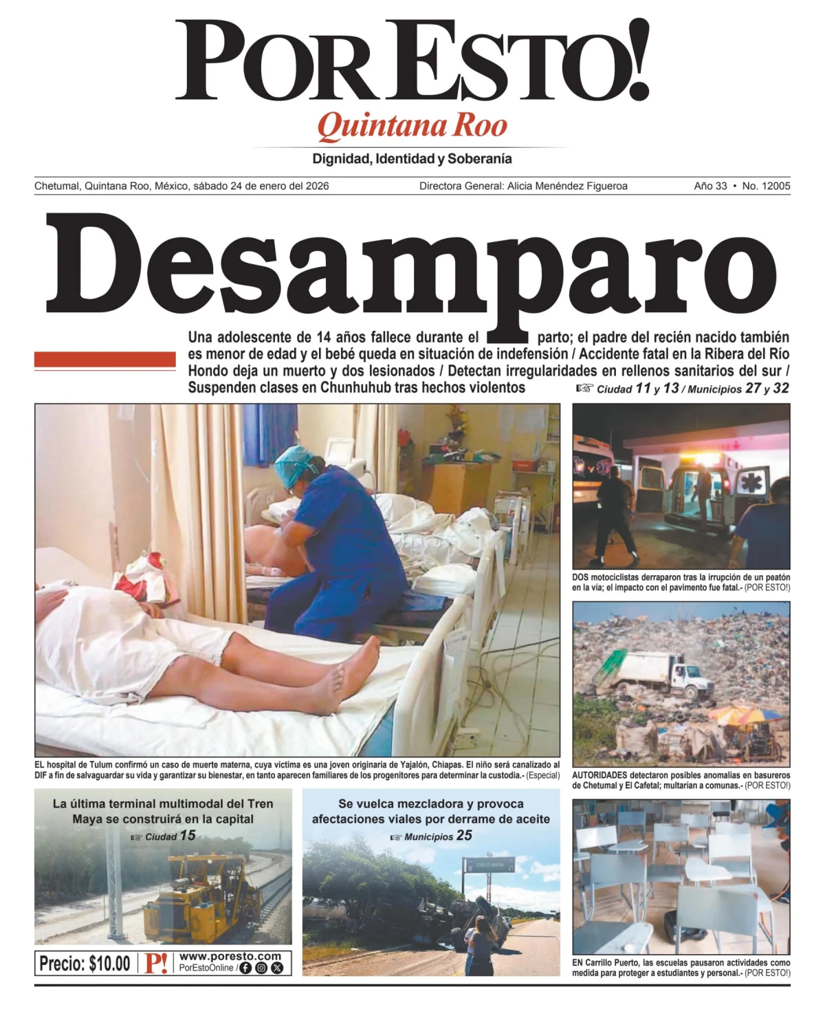 Portada de Por Esto (quintana Roo Chetumal)