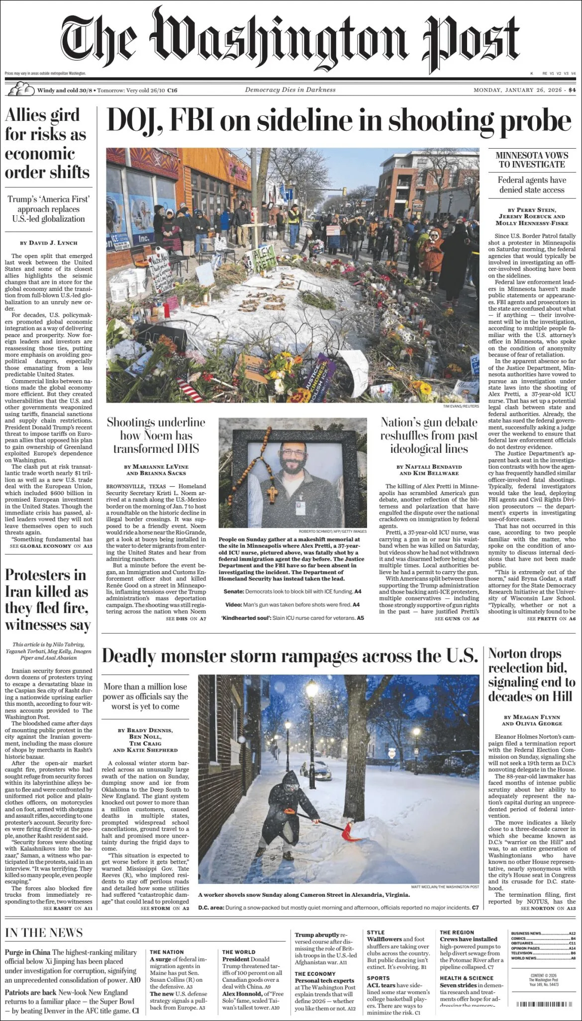 Portada de The Washington Post