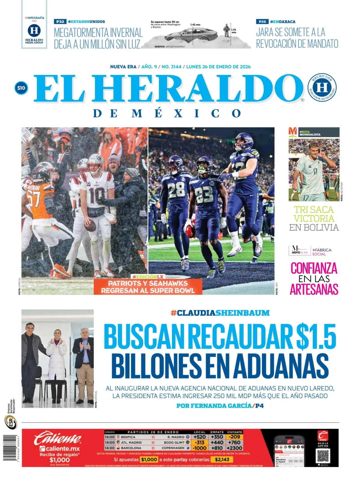 Portada de El Heraldo de Mexico