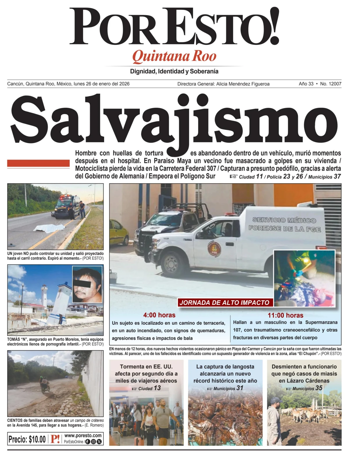 Portada de Por Esto (quintana Roo Cancun)