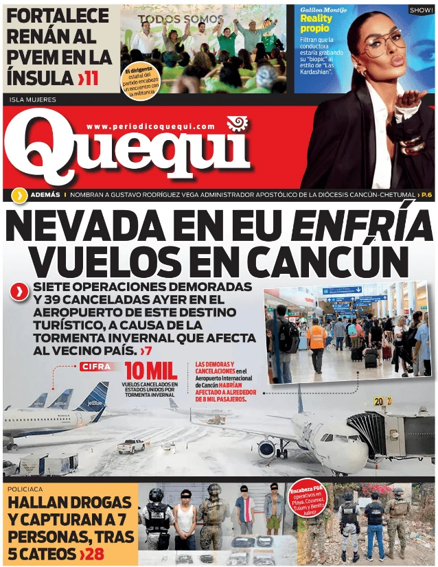Portada de Quequi (contraportada) del lunes, 26 de enero de 2026