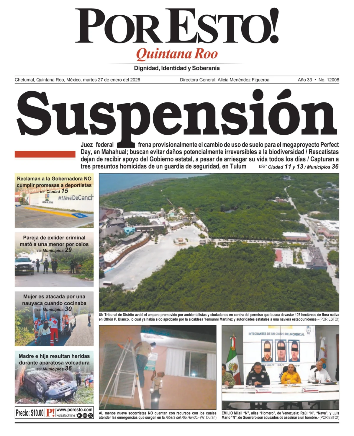 Portada de Por Esto (quintana Roo Chetumal)