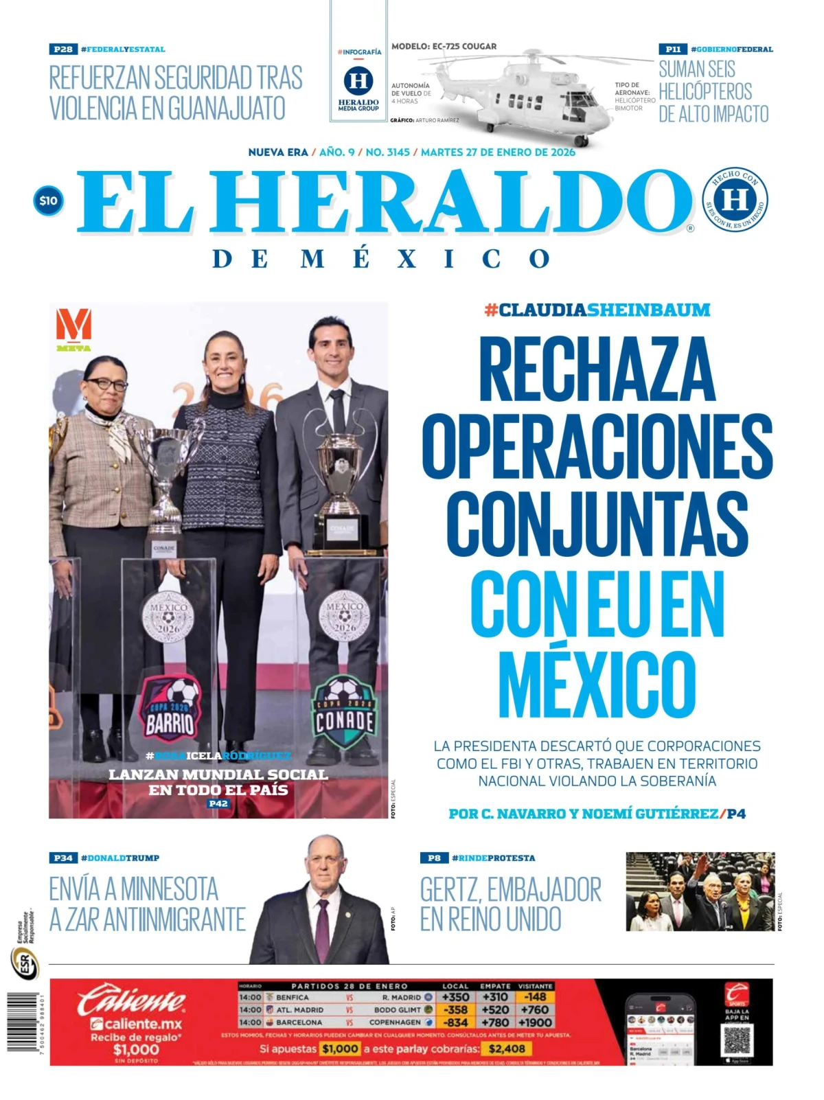 Portada de El Heraldo de Mexico