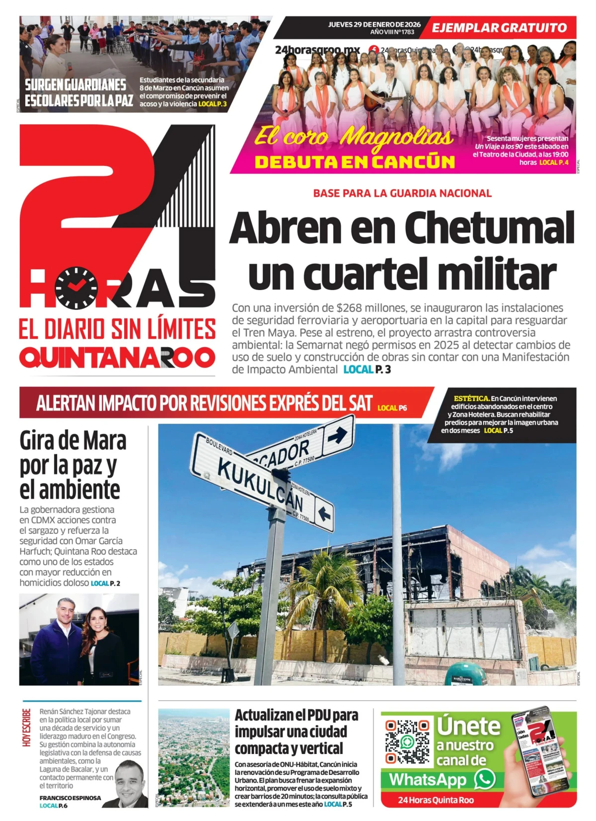 Portada de 24 Horas Quintana Roo