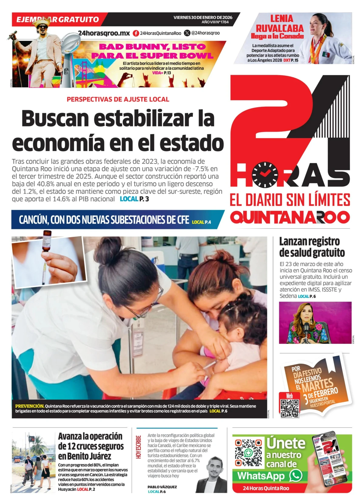 Portada de 24 Horas Quintana Roo