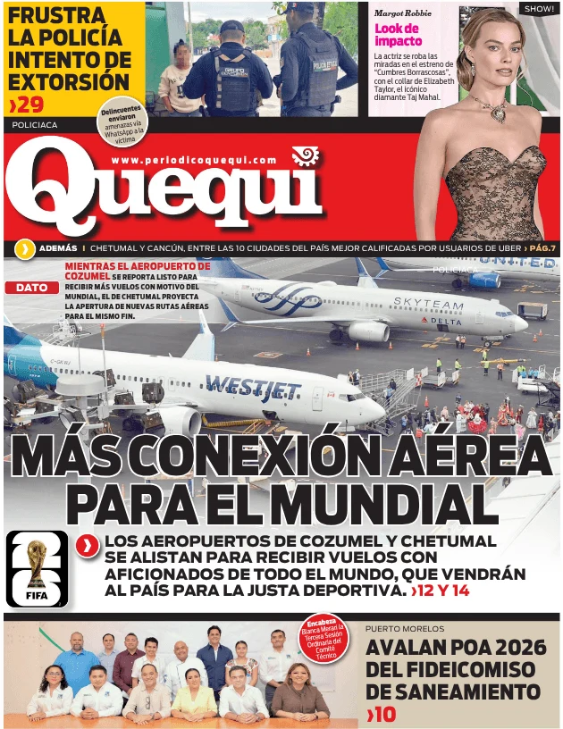 Portada de Quequi (contraportada) del viernes, 30 de enero de 2026