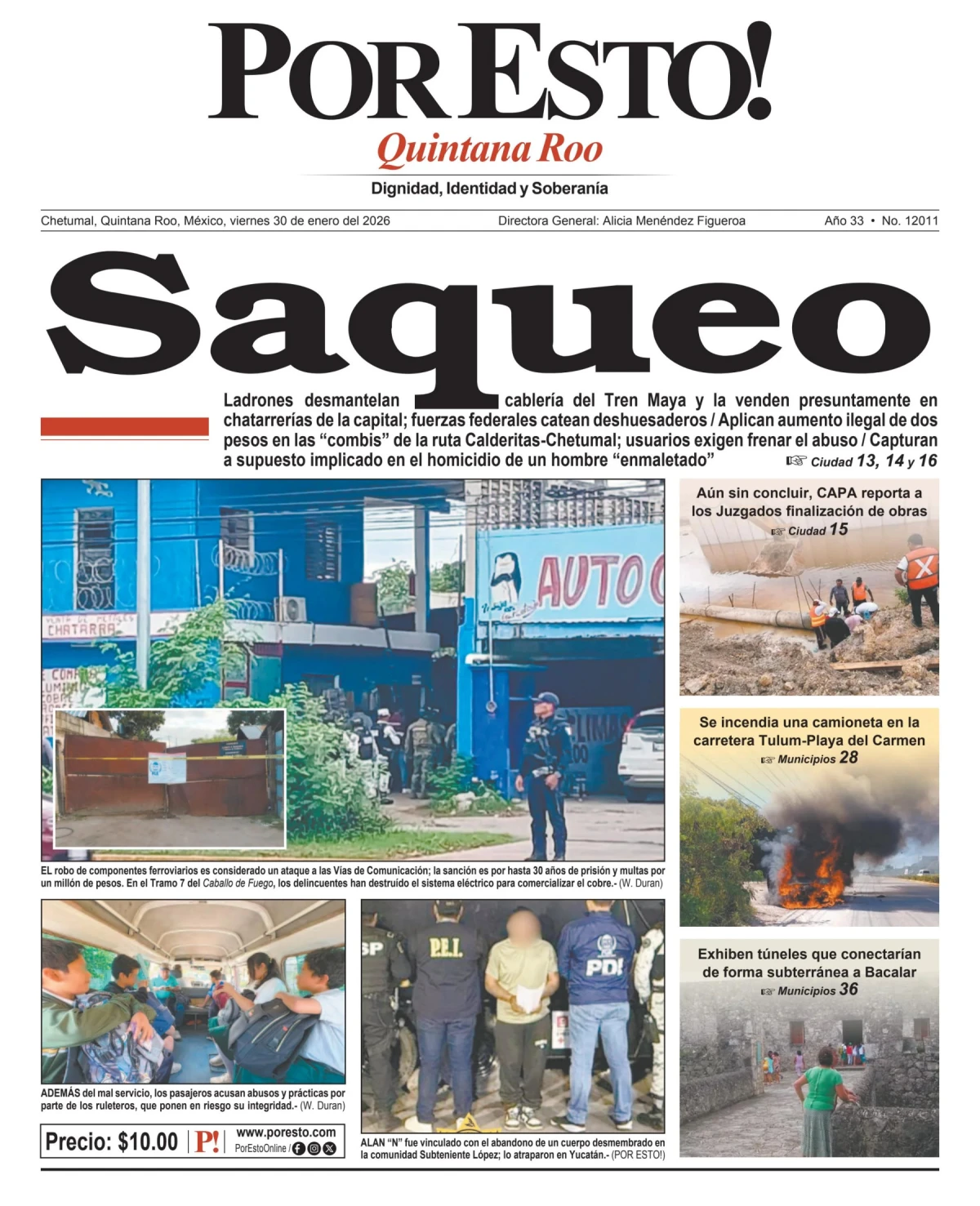 Portada de Por Esto (quintana Roo Chetumal)