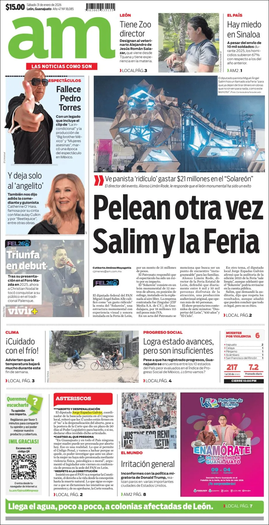Portada de Am Corredor Industrial del sábado, 31 de enero de 2026