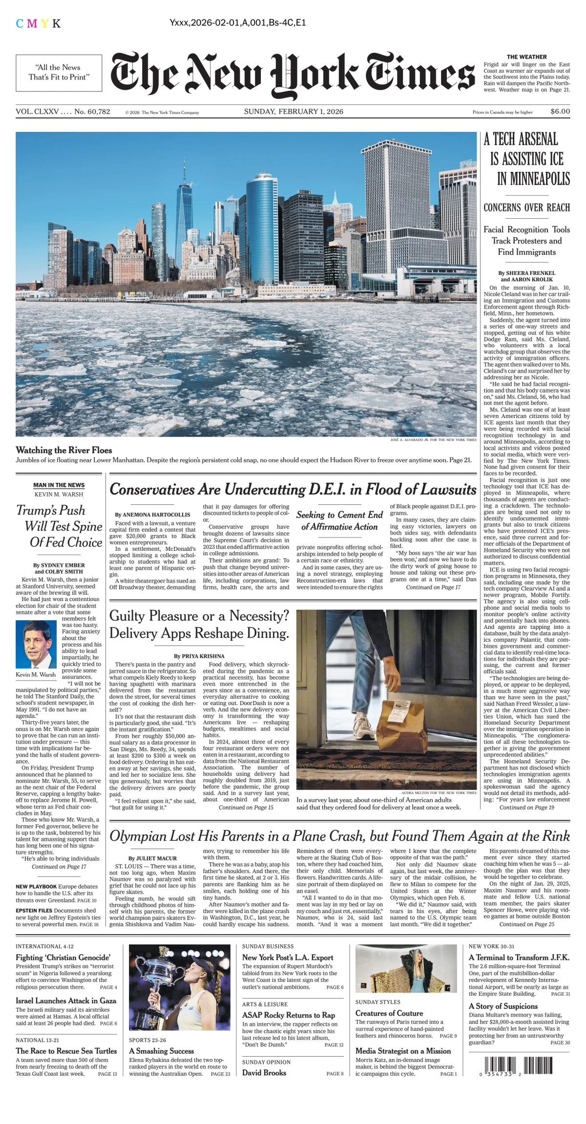 Portada de The New York Times (national)